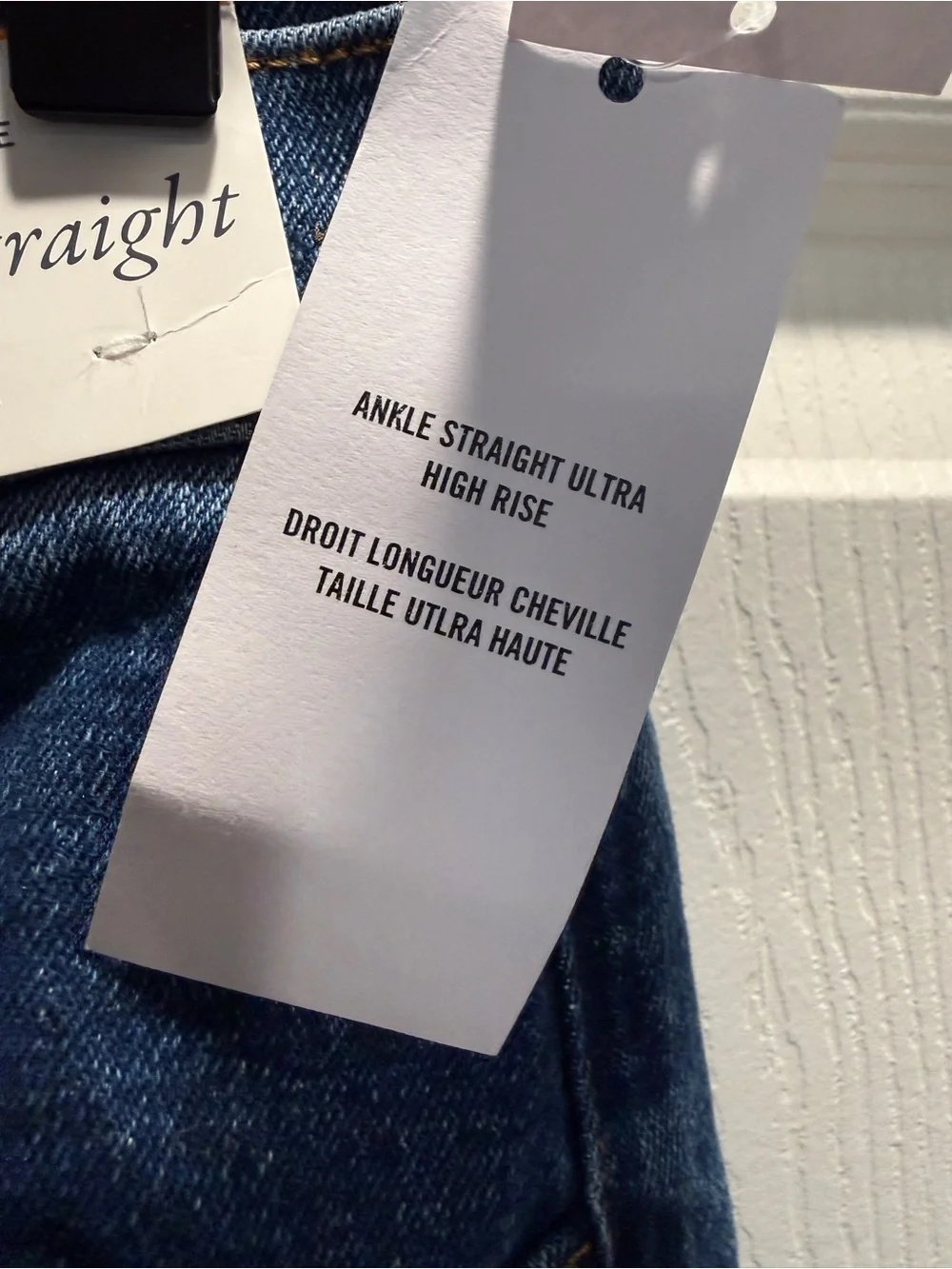 Abercrombie and Fitch Ultra High Rise Ankle Straight Jean-30 Long-NWT - Picture 9 of 12